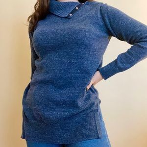Blue marled Gap sweater.